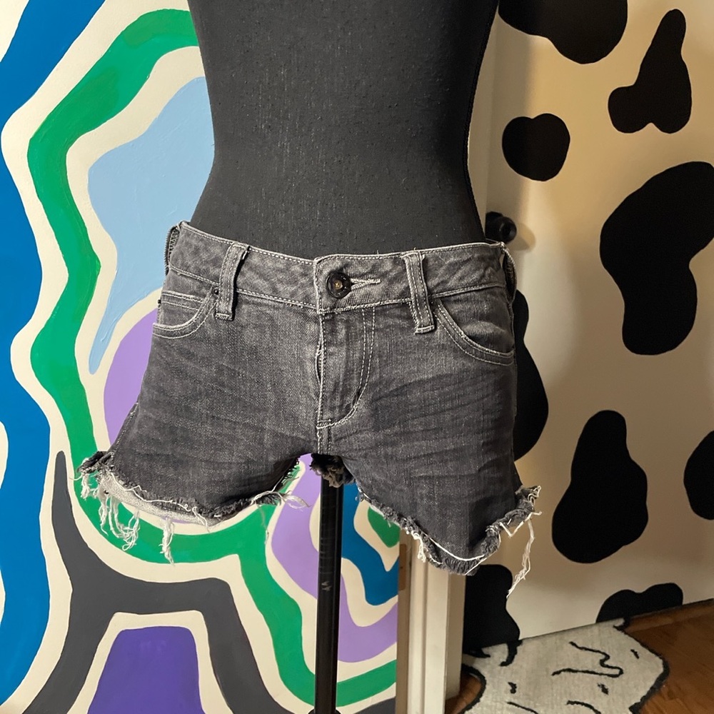 Charcoal Denim Shorts